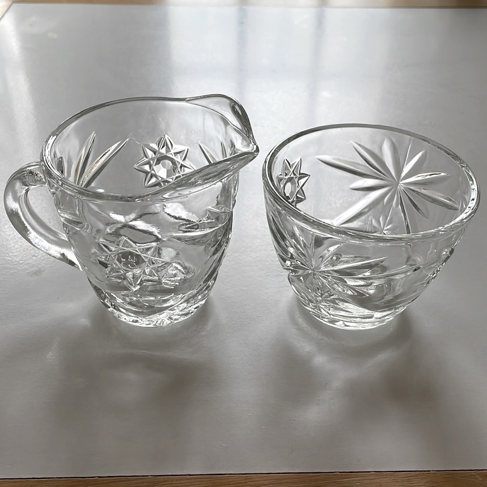 VTG “Star of David” Creamer & Sugar Bowl